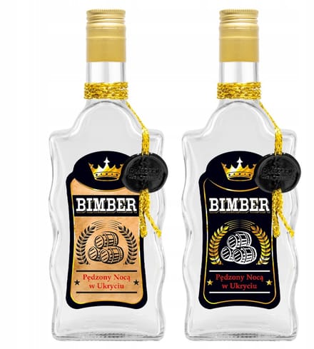 Bimberek - Decoratieve Fles - 500ml - Fles voor Bimber - Premium Glas