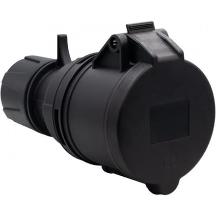 F-ELEKTRO - Gniazdo Siłowe - Przenośne - 32A - IP44 - Zwart