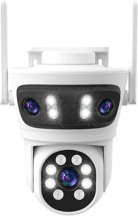 Beveiligingscamera - CCTV Camera - Huis Beveiligen - Tri-Lens - 10x10x10 mm - Wit