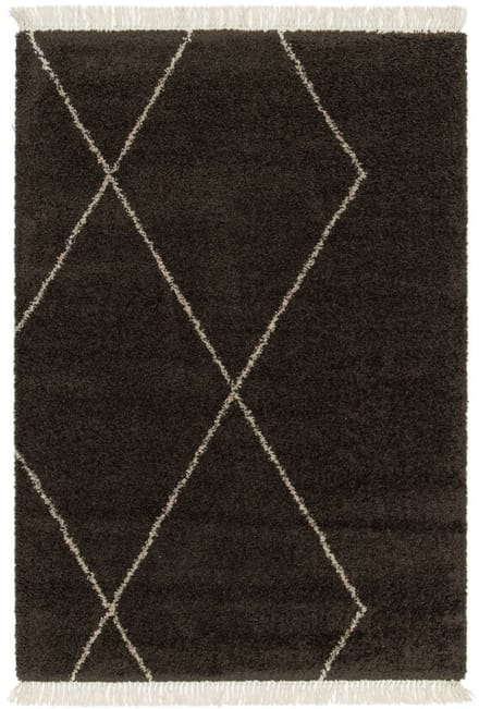 Berber vloerkleed - Atlas Grid donkerbruin 200x290