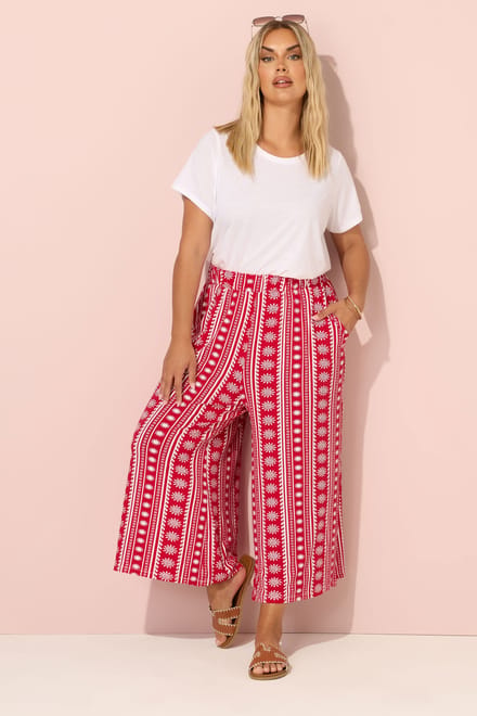 Yours Rode Aztec Print Midaxi Culottes Size 42