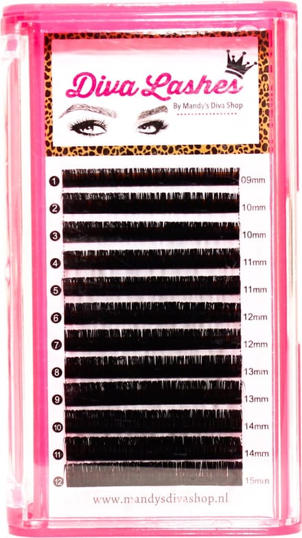 diva lashes wimperextensions C krul  0,07 14 MM