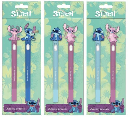 Lilo & Stitch Lichtgevende Pennen Set (2 stuks) - Blauwe Inkt