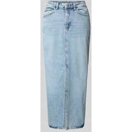 Jeansrok met loopsplit, model 'JAF'