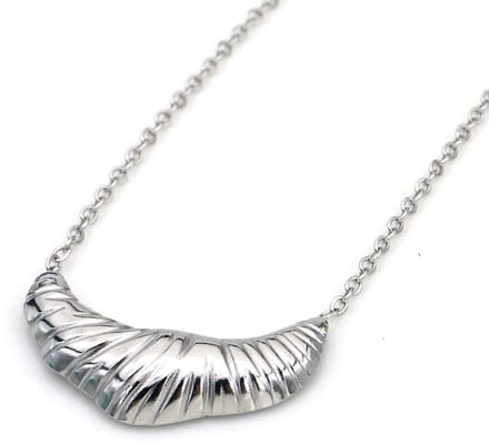 Ketting – RVS – croissant – 40-45 cm - Zilverkleurig