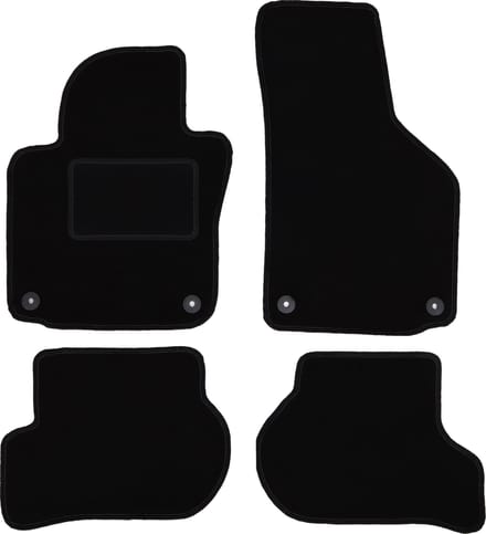 Zwarte veloursmatten voor: Volkswagen Golf VI hatchback, variant, stationwagen (2009-2013)