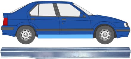 Reparatie dorpel voor Renault 19 1988-1995 / Rechts