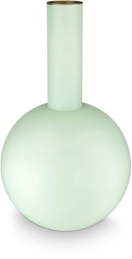 Pip Studio - Bloemenvaas - Woonaccessoires - Blauwe vaas - Metaal - 24.5x42cm