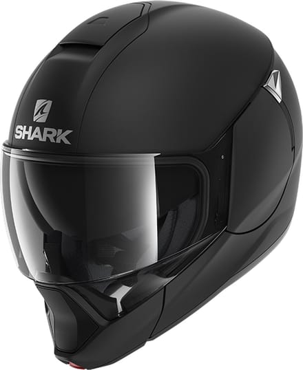 SHARK EVOJET BLANK Motorhelm Systeemhelm Mat Zwart Mat - Maat XS