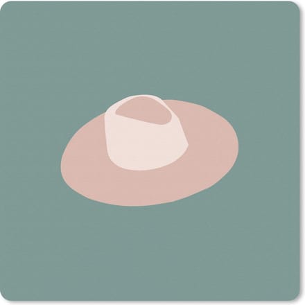Muismat 20x20 cm - Mousepad Zomer - Hoed - Groen - Muismatten