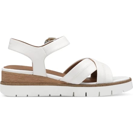 Tamaris Core Dames Sandalen - WHITE LEATHER - Maat 38