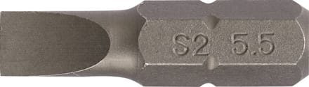 Bit f.Schroevendraaiers met sleufkop 6,5mm L.25mm 1/4 inch C6,3 Snijdikte 1,2mm TECWERK