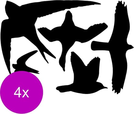Best For Birds Raamstickers Vogel Assorti - Afweermiddel - 4 x