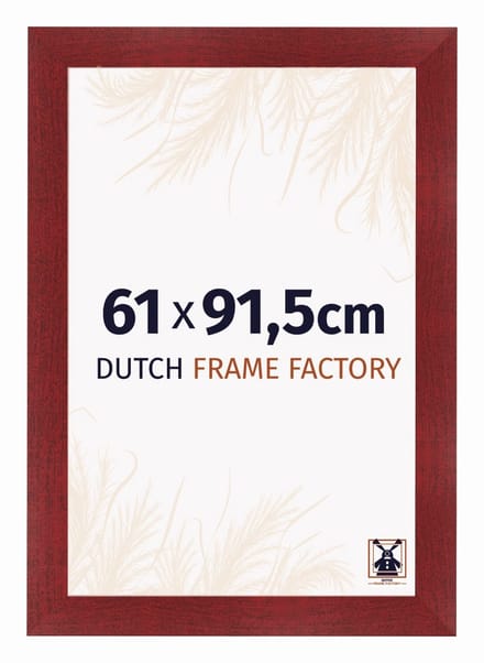 Fotolijst 61x91,5 cm - MDF - Wijnrood Geveegd - Praag