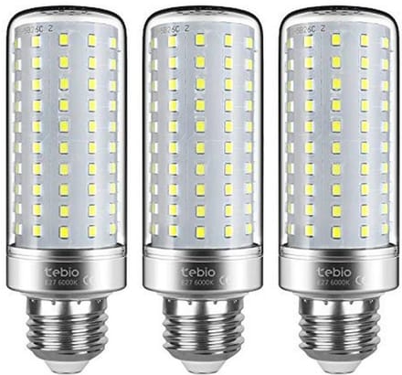 E27 25W Maïs LED Lampen - 3 Stuks, Koudwit 6000K, 2500 Lumen, Niet Dimbaar
