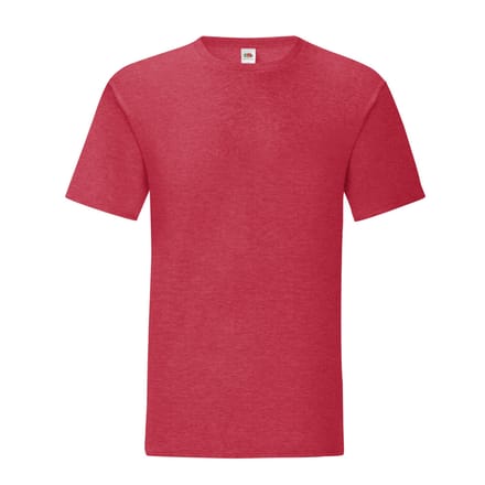 Fruit of the Loom Heren Iconic 150 Heather T-Shirt (Heide Rood)