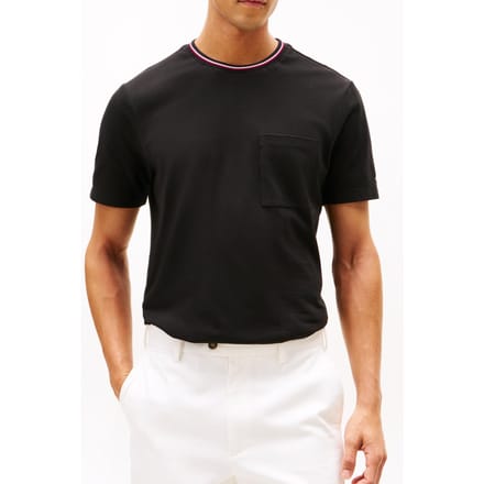 Tommy Hilfiger Pocket Pique Tee Black Taglia: S | Magliette basic Outlet | Uomo | Nero