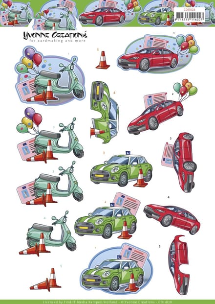 3D Cutting Sheet - Yvonne Creations - Drivers License 1 stuk