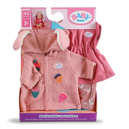 Zapf Creation BABY Born Jas en Jurkset 43cm Poppenkleding