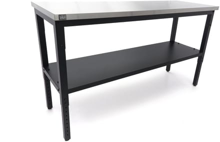 Werkbank met RVS Blad 152 cm (Op Hoogte Instelbaar) 1000 KG Belastbaar