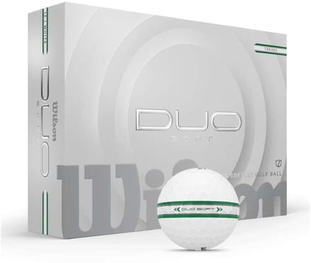 Wilson DUO Soft TRK360 Golfballen 2025 - Wit Groen - 12 Stuks