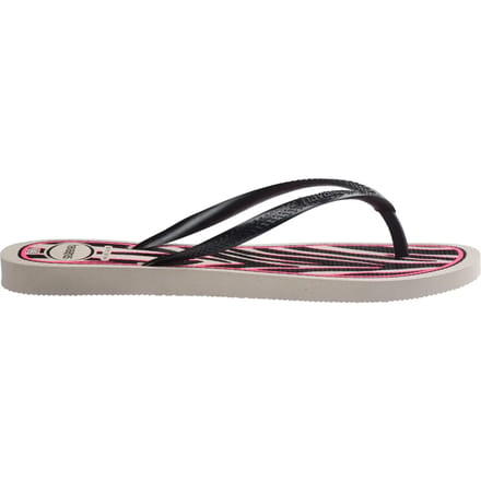 HAVAIANAS SLIM ANIMALS Beige / Dark grey metallic-41-42