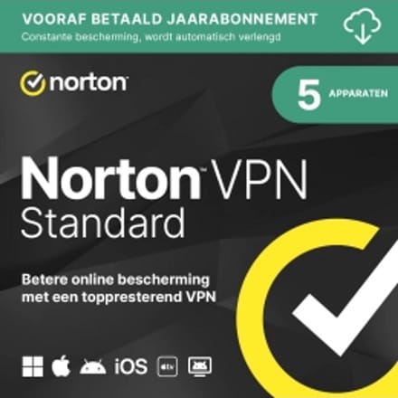 Norton Secure VPN | 5 Apparaten | 1 Jaar | 2026