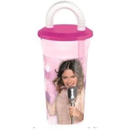Gobelet à paille - Disney - Violetta - 430 ml - Mélamine - Violet violet