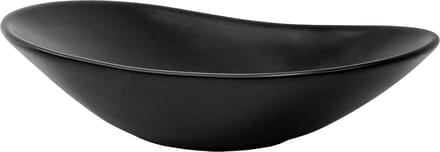 Ovale wastafel zonder overloop 63x36x15,5 cm zwart keramiek LuxeBath