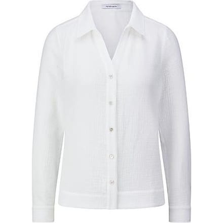 Blouse lange mouwen Van Peter Hahn wit