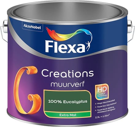 Flexa - Creations Muurverf Extra Mat - 100% Eucalyptus - Mengverf - 2,5 L