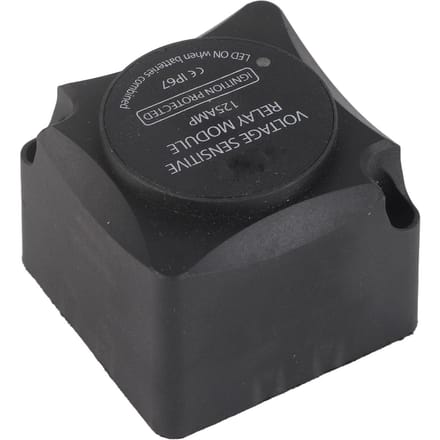 Spanningsgevoelig Relais (VSR)   Automatisch Laadrelais 125A Dubbele Accu Isolator (VSR) black