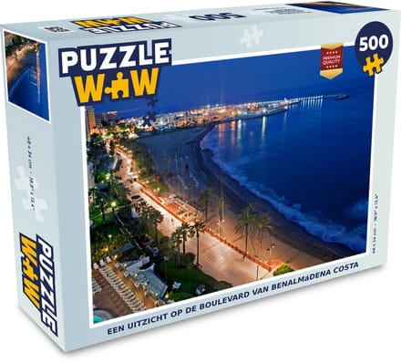 Puzzel Een uitzicht op de boulevard van Benalmádena Costa - Legpuzzel - Puzzel 500 stukjes