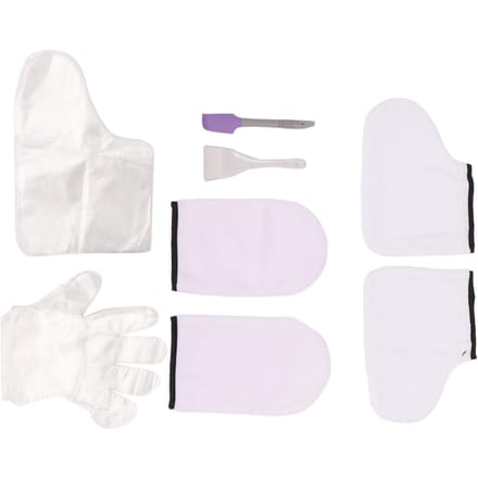 Witte Waxbad Wanten Set Grote Borstel Paarse Spatel Zachte Wanten Voetbedekking Paraffine Wax Hand Voet white