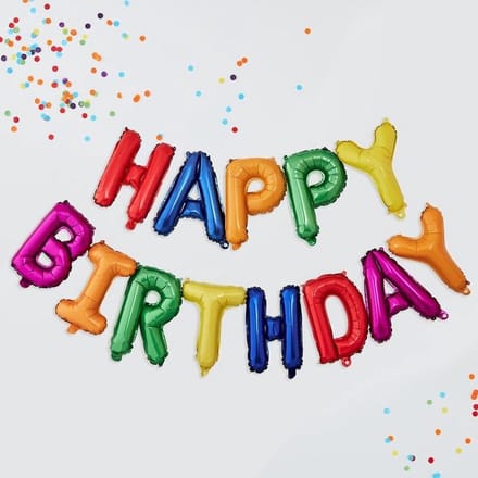 Ginger Ray - Ginger Ray - Folie letters Happpy Birthday Multicolor