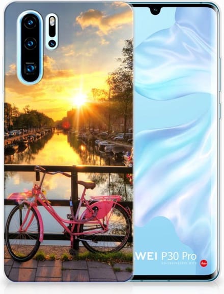 Huawei P30 Pro Siliconen Back Cover Amsterdamse Grachten
