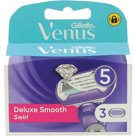 Gillette Venus Deluxe Smooth Swirl Scheermesjes Voor Vrouwen - 3 Navulmesjes