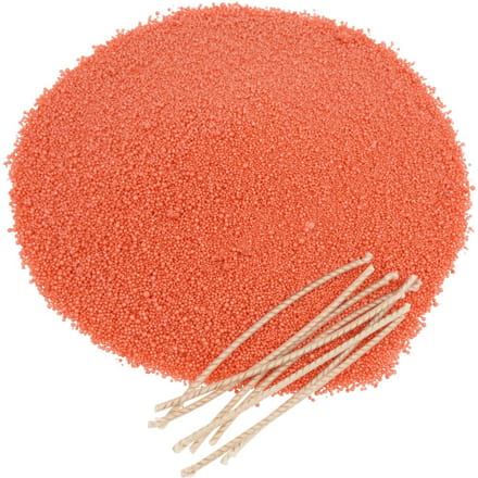 Kaarsenzand, 175 g - 8 lonten, Pastel-Oranje