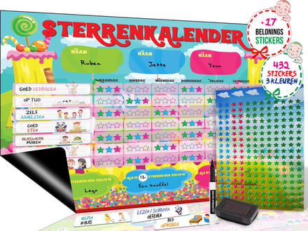 Brute Strength - Magnetisch Beloningssysteem (62) - A3 - Beloningskalender - Planborden - Weekplanner kind - Zindelijkheidstraining - Dagplanner
