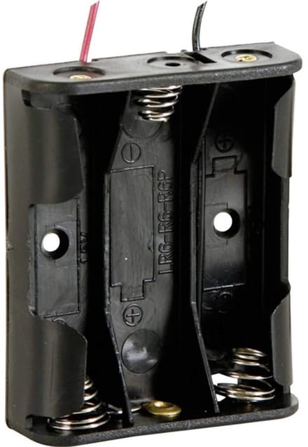 Batterijhouder - AA Houder - Apparaten Voeden - Voor 3 Batterijen - 5.8 x 4.8 cm