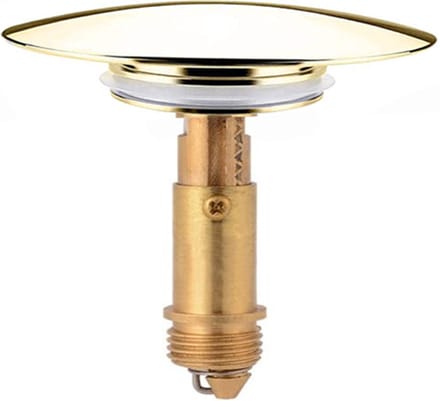 Waterval pop-up waterstopper – Spoelbak Wastafel stopper - Badkamer Gootsteen Plug Stop – 66mm Goud