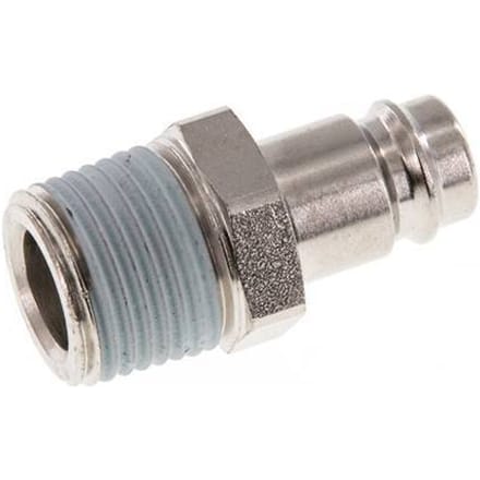 Gehard staal DN 10 Luchtkoppeling Insteeknippel R 1/2 inch Buitendraad