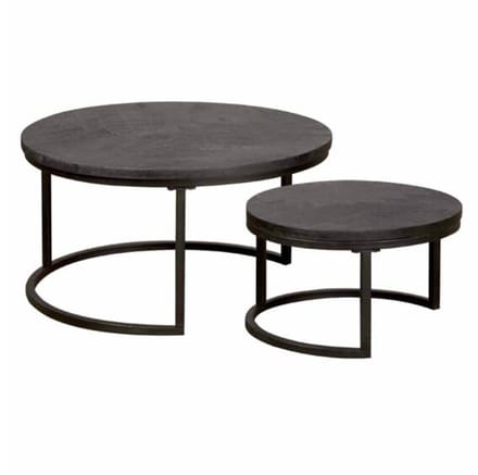 Tower Living - Viola salontafel set rond vanaf 55 cm - zwart