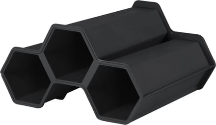 EDA Stapelbaar wijnrek module - voor 3x flessen - L34 x B31 x H18 cm - Wijnfles houder hexagon