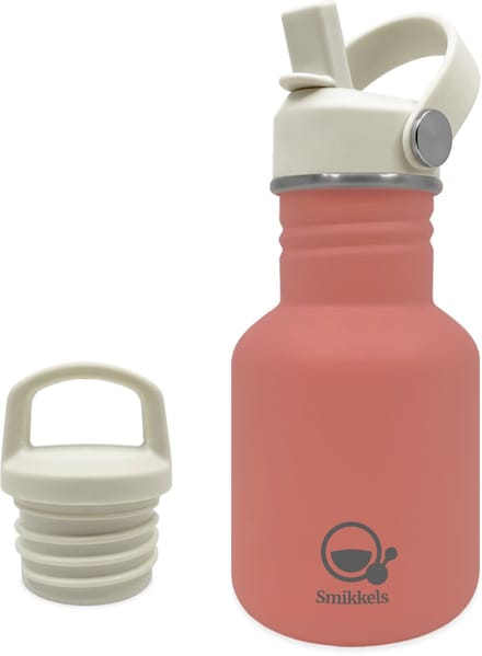 Smikkels - RVS drinkfles - 350ml - Roze - 304 RVS (18/8) - Schoolbeker kind - Drinkbus school