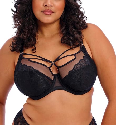Plunge Beugel BH met Strappy Details en Bloemmotief
