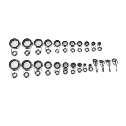 25-delige Set Universele Rotsen Werpen Tackle Hengel Gidsen Lijn Ringen Top Tips white