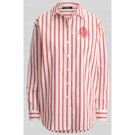 relaxed fit overhemdblouse van puur katoen