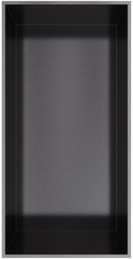 Hotbath &More Inbouwnis - 30 x 15 x 10 cm - Frameless - Geborsteld Zwart PVD