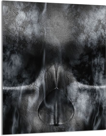 TMK ArtDeko - Snijplank - 40x52 cm - Czaszka - Glas